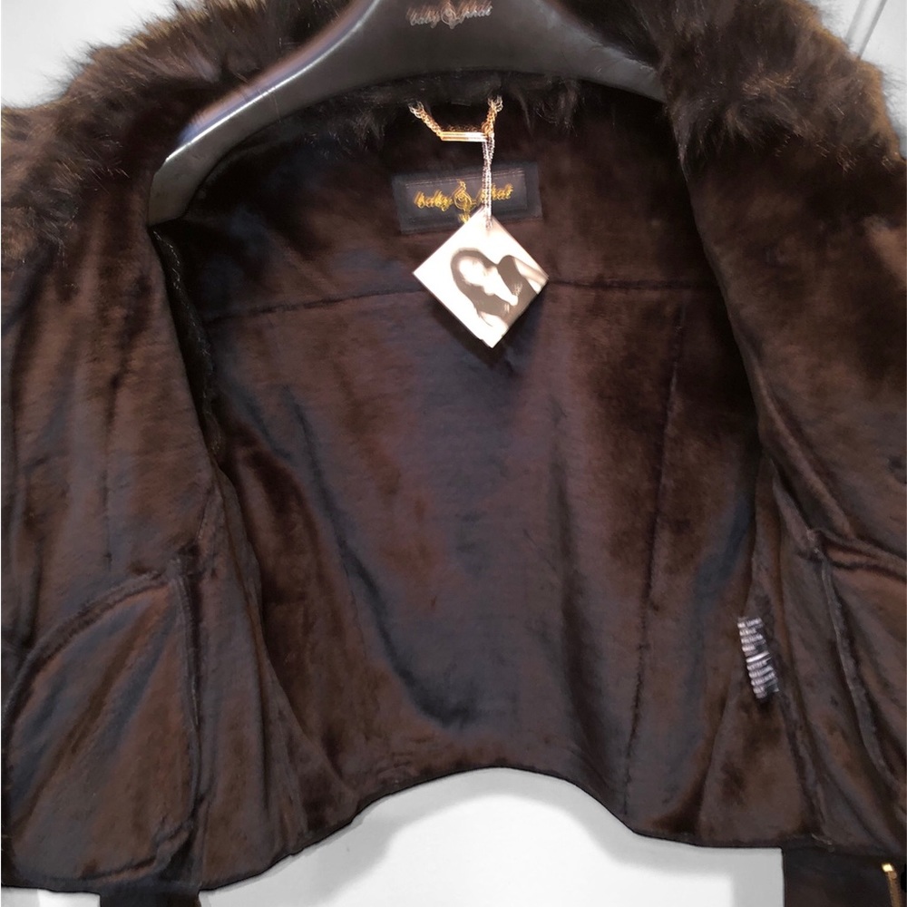 VINTAGE BABY PHAT LEATHER FAUX FUR JACKET NWT🔥 - Picture 7 of 8